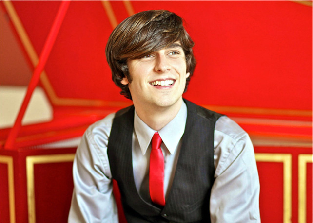 Christopher Lewis at his Herz harpsichord