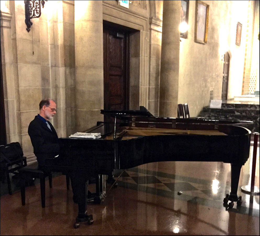 Patrick Lindley playing at St. Andrews Church, Pasadena